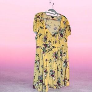 Torrid Yellow Floral Dress